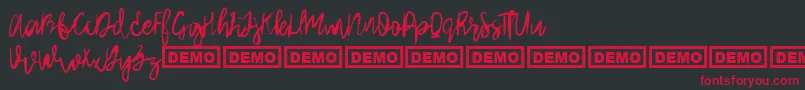 ArthardDemo-Schriftart – Rote Schriften auf schwarzem Hintergrund