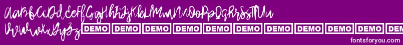 fuente ArthardDemo – Fuentes Blancas Sobre Fondo Morado