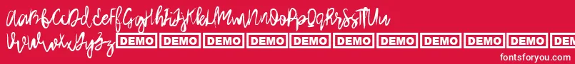 ArthardDemo Font – White Fonts on Red Background