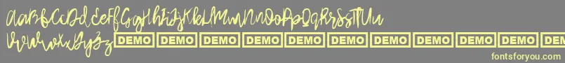 Шрифт ArthardDemo – жёлтые шрифты на сером фоне