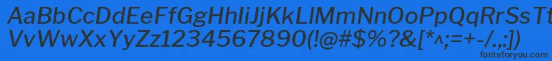 LibrefranklinMediumitalic Font – Black Fonts on Blue Background