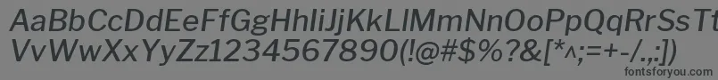Шрифт LibrefranklinMediumitalic – чёрные шрифты на сером фоне