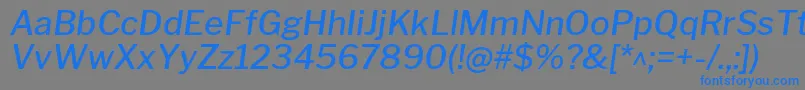 フォントLibrefranklinMediumitalic – 灰色の背景に青い文字