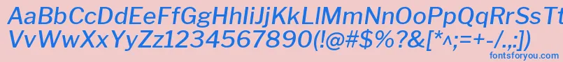 LibrefranklinMediumitalic Font – Blue Fonts on Pink Background