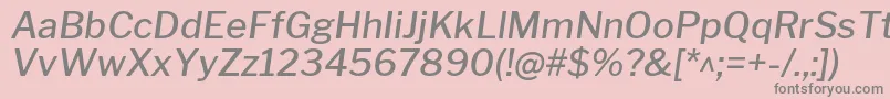 LibrefranklinMediumitalic-Schriftart – Graue Schriften auf rosa Hintergrund