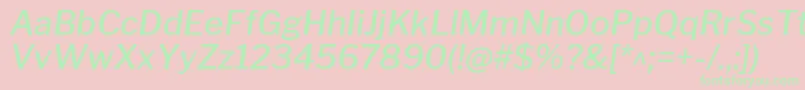 LibrefranklinMediumitalic Font – Green Fonts on Pink Background