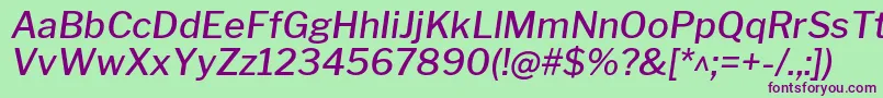 fuente LibrefranklinMediumitalic – Fuentes Moradas Sobre Fondo Verde