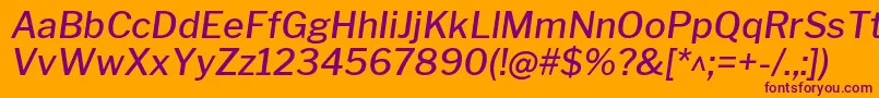 Шрифт LibrefranklinMediumitalic – фиолетовые шрифты на оранжевом фоне