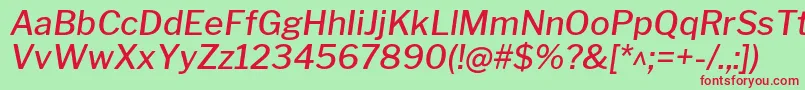 LibrefranklinMediumitalic Font – Red Fonts on Green Background