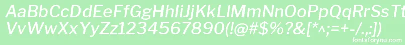 LibrefranklinMediumitalic Font – White Fonts on Green Background