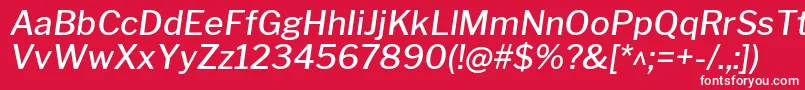 LibrefranklinMediumitalic Font – White Fonts on Red Background