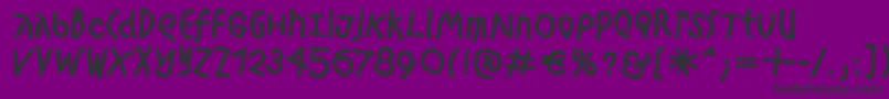 Hingeschludertblack Font – Black Fonts on Purple Background