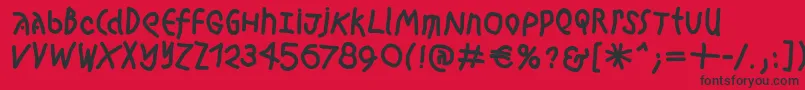 Hingeschludertblack Font – Black Fonts on Red Background