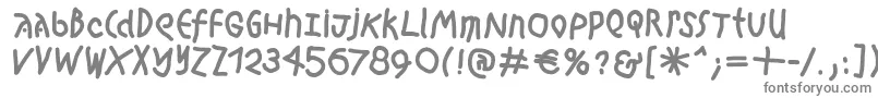 Hingeschludertblack-fontti – harmaat kirjasimet valkoisella taustalla