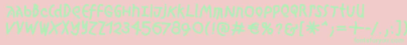 Hingeschludertblack Font – Green Fonts on Pink Background