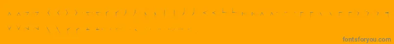 Misterwolf-Schriftart – Graue Schriften auf orangefarbenem Hintergrund