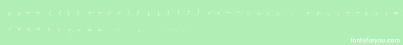 フォントMisterwolf – 緑の背景に白い文字