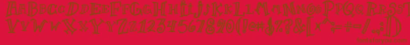 Goofball1 Font – Brown Fonts on Red Background