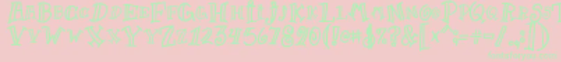 Goofball1 Font – Green Fonts on Pink Background