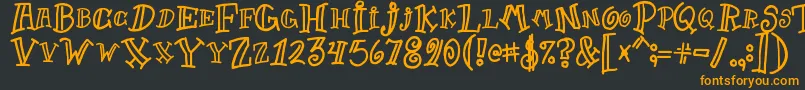 More about Goofball1 Font Goofball1 Font – Orange Fonts on Black Background