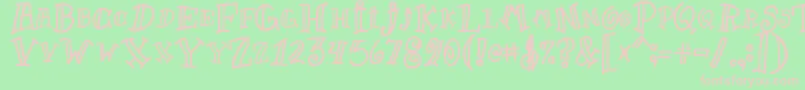 Goofball1 Font – Pink Fonts on Green Background