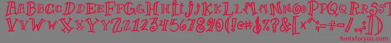 Goofball1 Font – Red Fonts on Gray Background