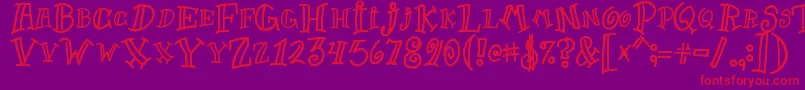 Goofball1 Font – Red Fonts on Purple Background