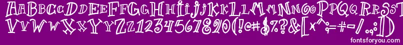 Goofball1 Font – White Fonts on Purple Background