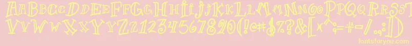 More about Goofball1 Font Goofball1 Font – Yellow Fonts on Pink Background