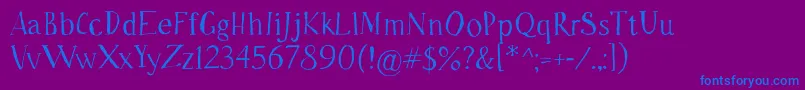 Freeride Font – Blue Fonts on Purple Background