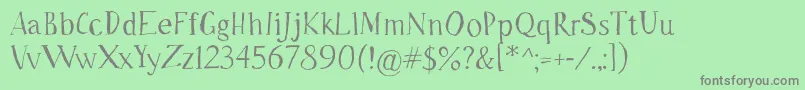 Freeride Font – Gray Fonts on Green Background