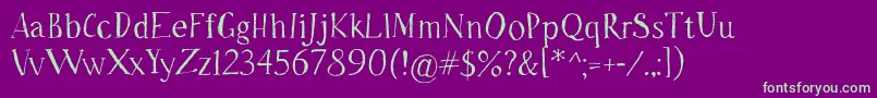 Freeride Font – Green Fonts on Purple Background