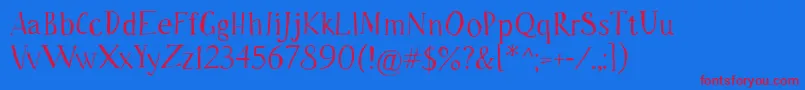 Freeride Font – Red Fonts on Blue Background