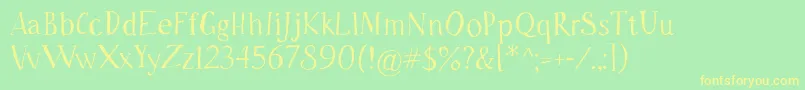 Freeride Font – Yellow Fonts on Green Background