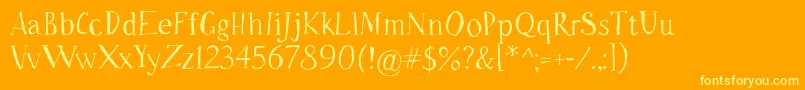Freeride Font – Yellow Fonts on Orange Background