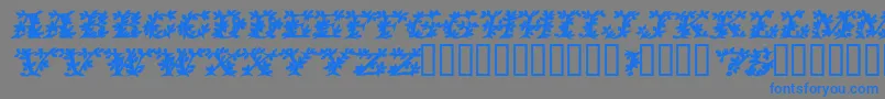 Police VinecapssskBolditalic – polices bleues sur fond gris