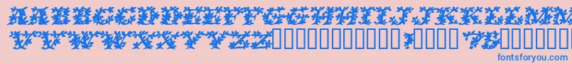 VinecapssskBolditalic Font – Blue Fonts on Pink Background