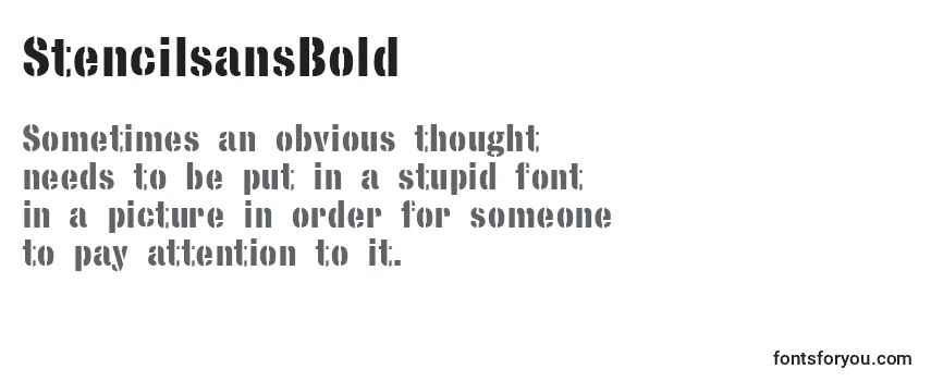 StencilsansBold-fontti