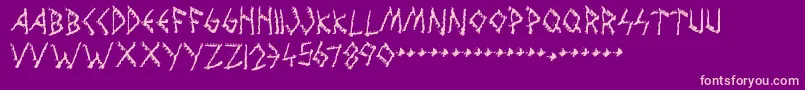 WolvesEngraven Font – Pink Fonts on Purple Background