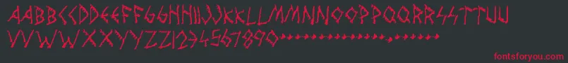 WolvesEngraven Font – Red Fonts on Black Background