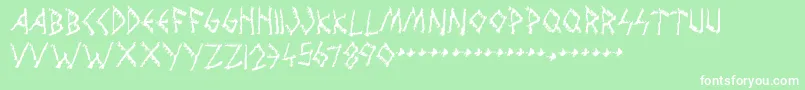WolvesEngraven Font – White Fonts on Green Background