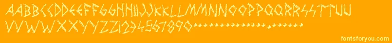 More about WolvesEngraven Font WolvesEngraven Font – Yellow Fonts on Orange Background