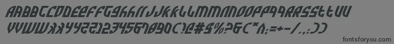 ZoneRiderExpItalic Font – Black Fonts on Gray Background