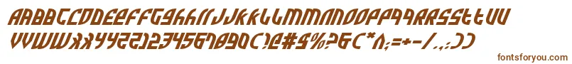 ZoneRiderExpItalic Font – Brown Fonts on White Background