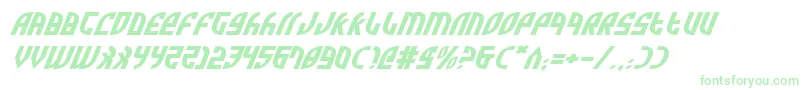 ZoneRiderExpItalic Font – Green Fonts on White Background