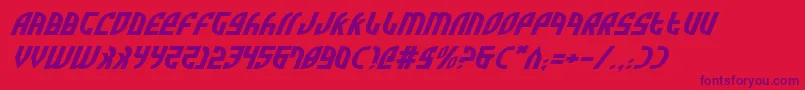 ZoneRiderExpItalic Font – Purple Fonts on Red Background