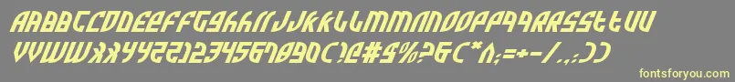 ZoneRiderExpItalic Font – Yellow Fonts on Gray Background