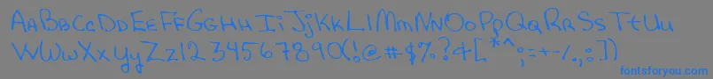 Lehn204 Font – Blue Fonts on Gray Background