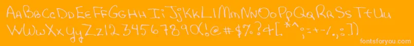 Lehn204 Font – Pink Fonts on Orange Background
