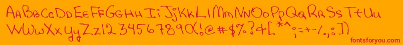 Шрифт Lehn204 – красные шрифты на оранжевом фоне